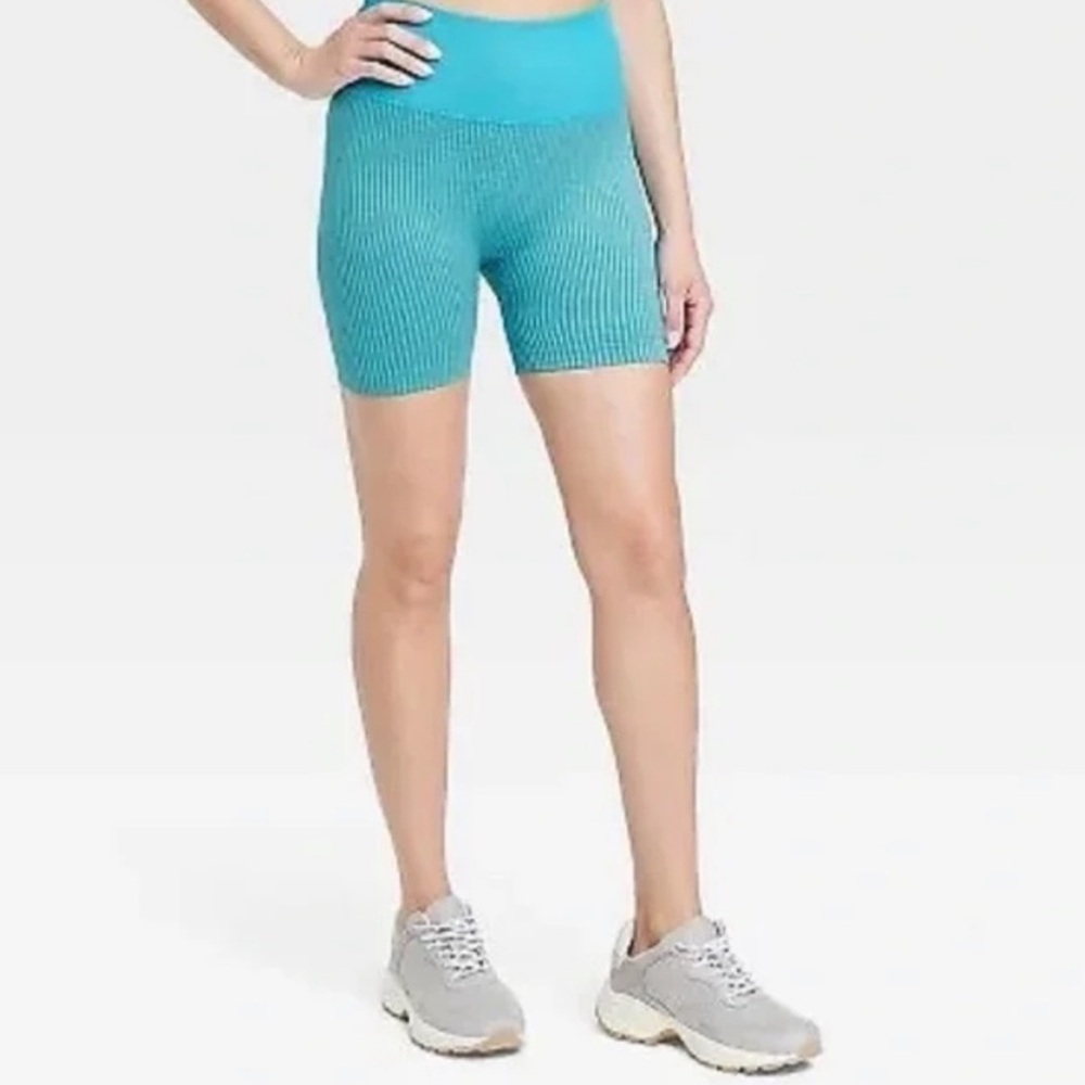 JoyLab High-Rise Blue Bike Shorts